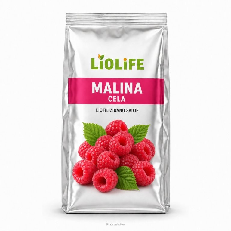 Srebrna vrečka LIOLIFE - liofilizirana malina cela
