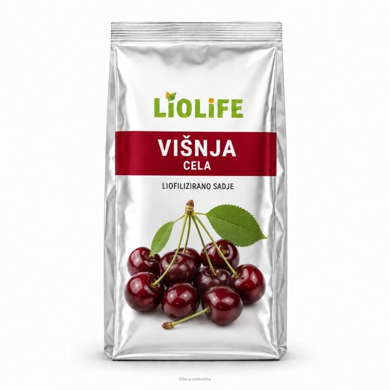 Srebrna vrečka LIOLIFE - liofilizirana višnja cela